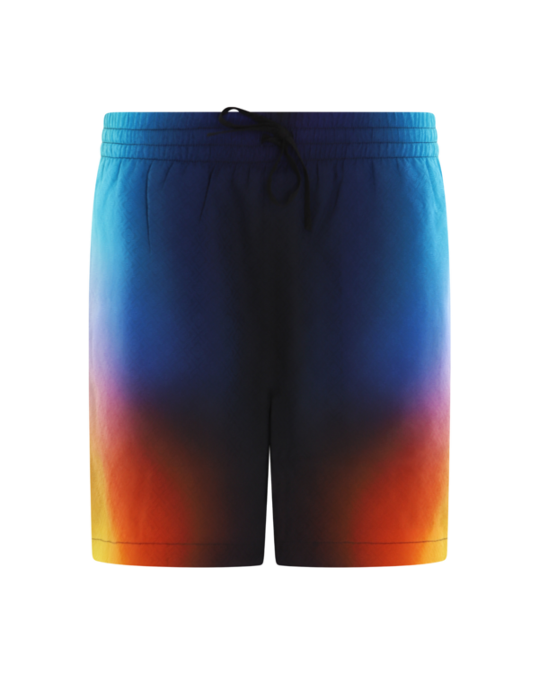 Heren Gradient Silk Shorts Blue