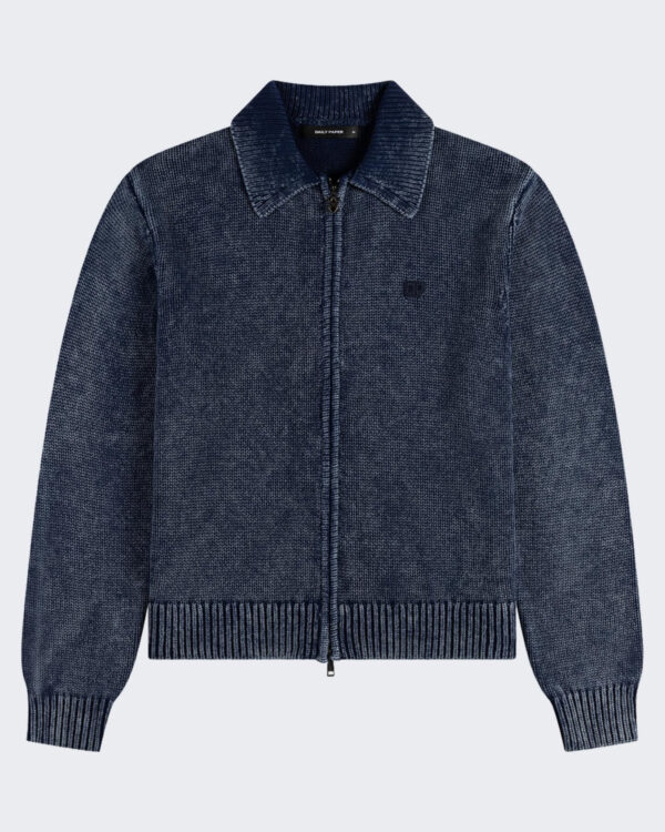 Heren Indigo Knit Cardigan