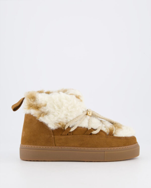 Dames Teddy Low Boot Ecru Brown