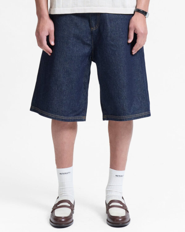 Heren Essential jeansshort Indigo