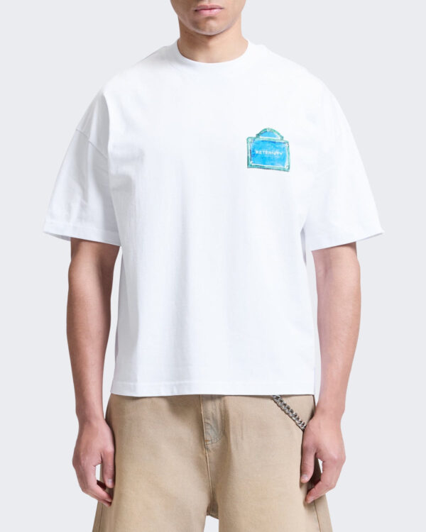 Heren T-shirt met print Wit