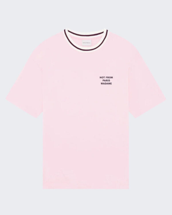 Drole De Monsieur Heren Slogan Sport T-Shirt Roze