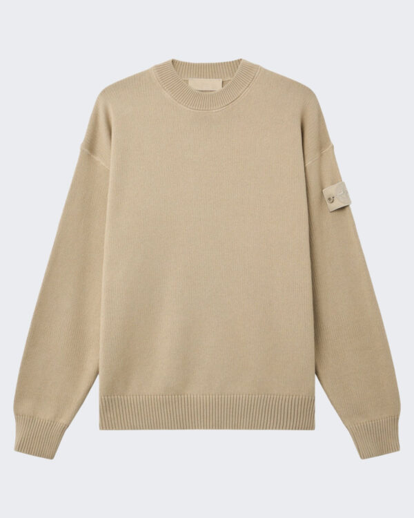 Heren Sweater met ronde hals beige