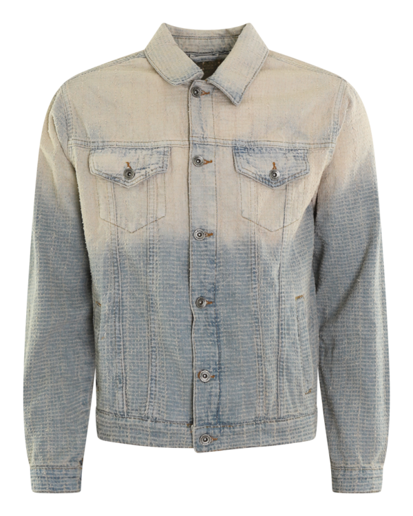 Heren Faded Tweed Jacket Beige/Jeans