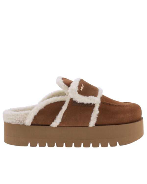 Dames Teddy Chunky Fur Beige