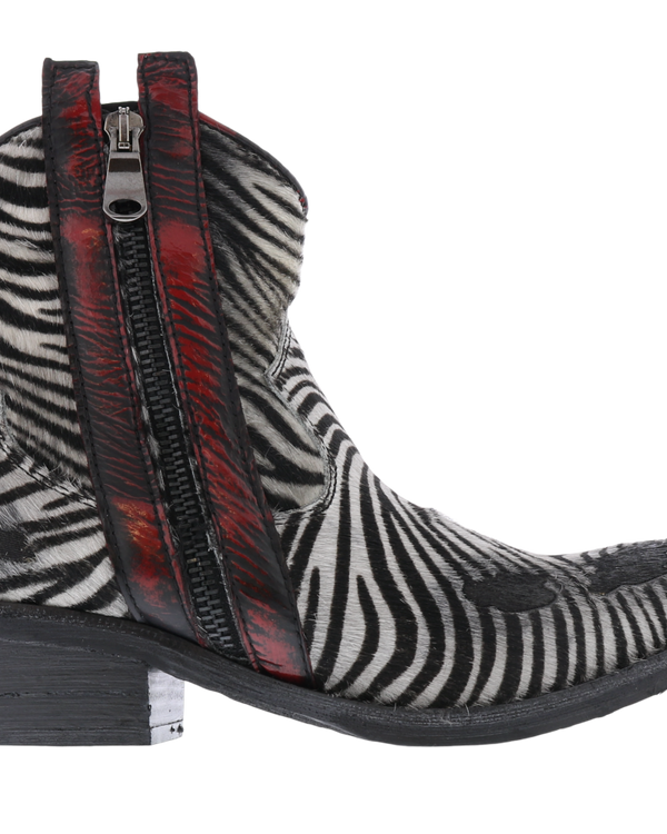 Paris Punk Dames Pony Zebra enkellaarsjes