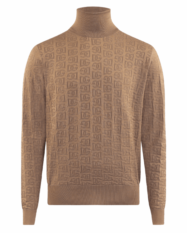 Heren Silk Jacquard DG Logo Beige
