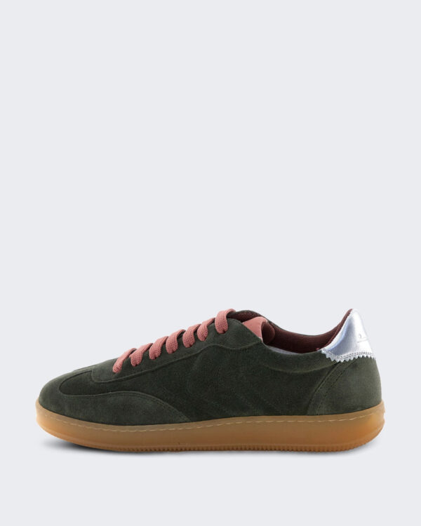 Dames Court sneaker in kaki kleur