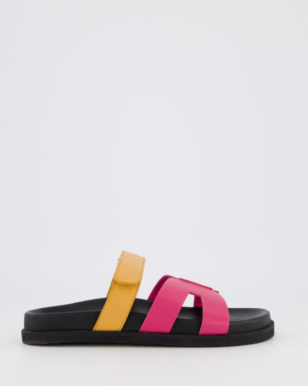 Dames Ibiza Slipper Black/Fuxia