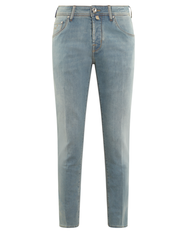 Heren Slim Cropped/Carrot Jeans Blue