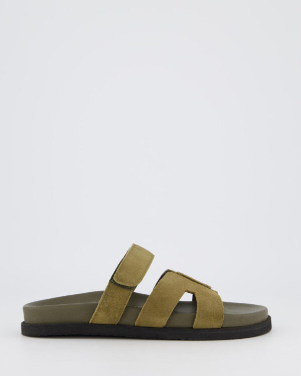 Dames Ibiza Slipper Green Suede