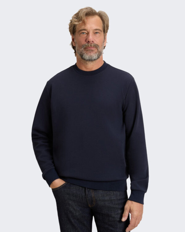 Heren Logo sweater met ronde hals Blauw