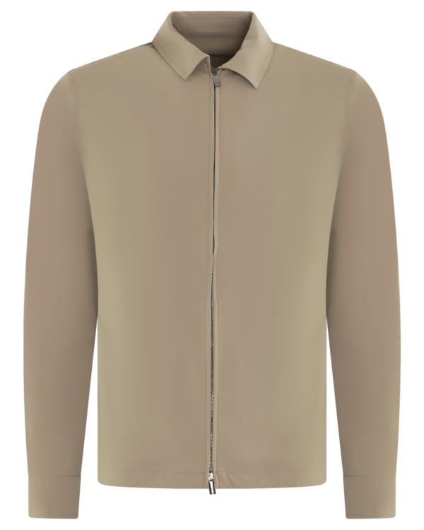 Heren Tech Stretch Overshirt Beige