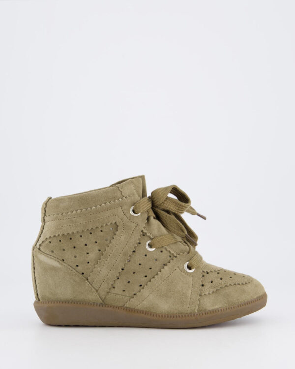 Dames Bobby Sneaker Taupe Green